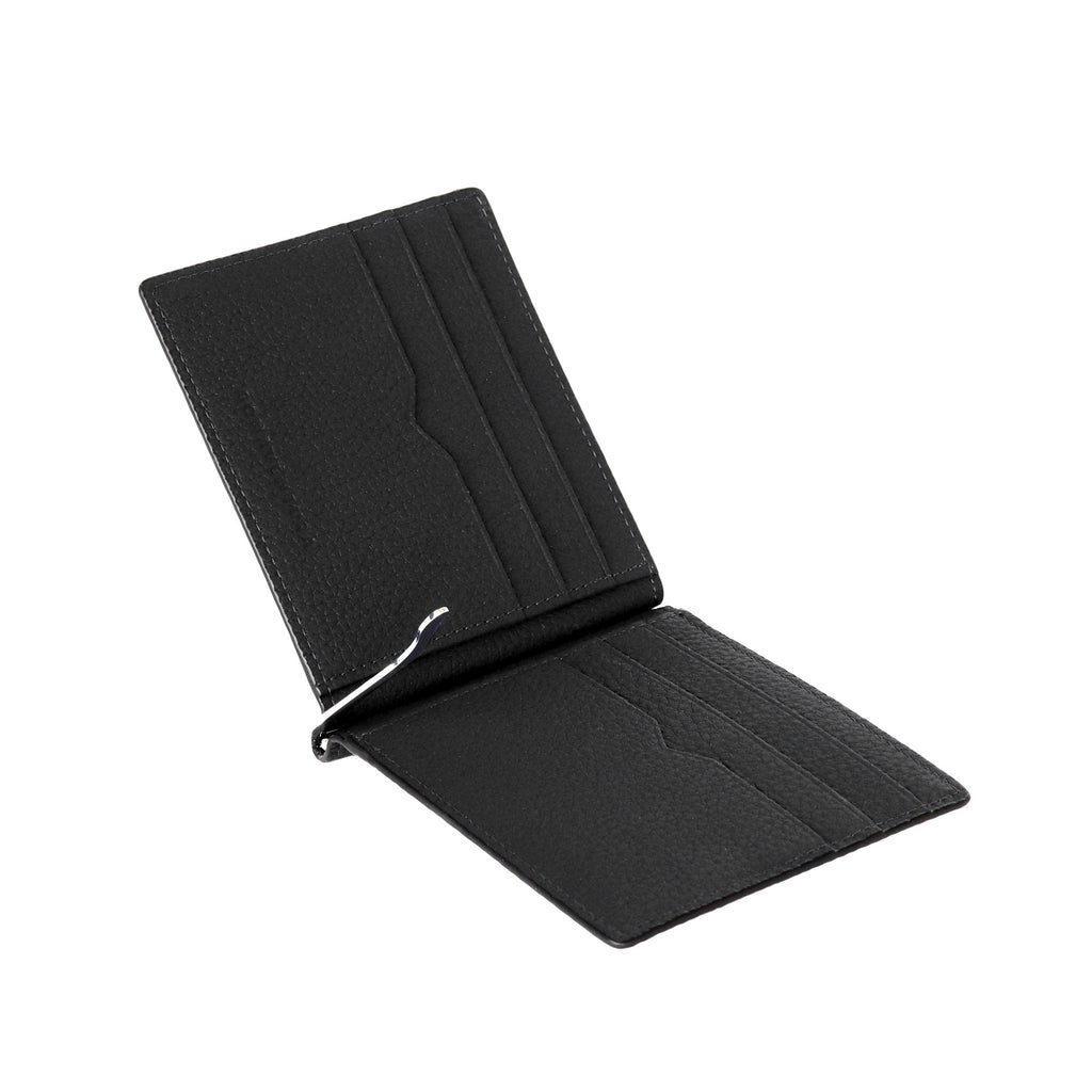 Montblanc Men's Sartorial Leather Bifold Money Clip Wallet - Black